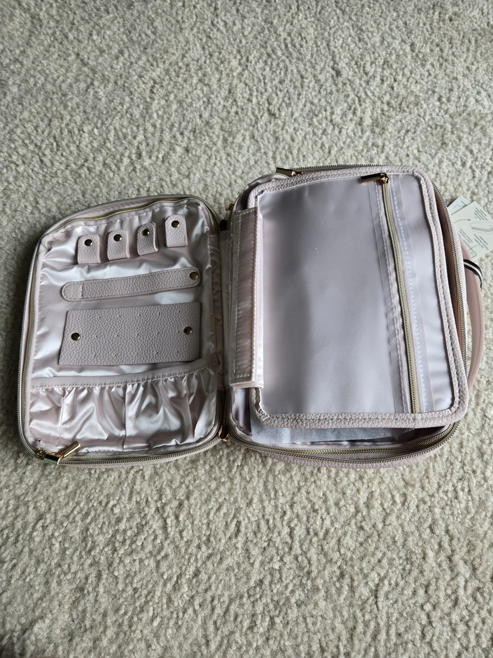 Arnold Willis Large Pink Makeup & Jewellery Travel Case